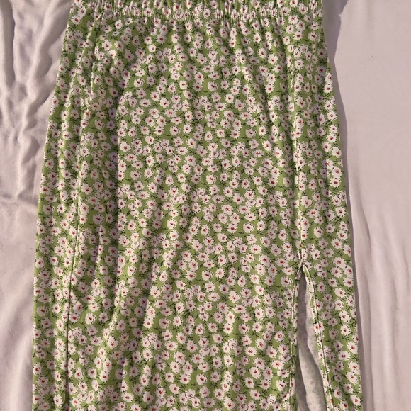 MIDI skirt floral GREEN - Picture 4 of 4